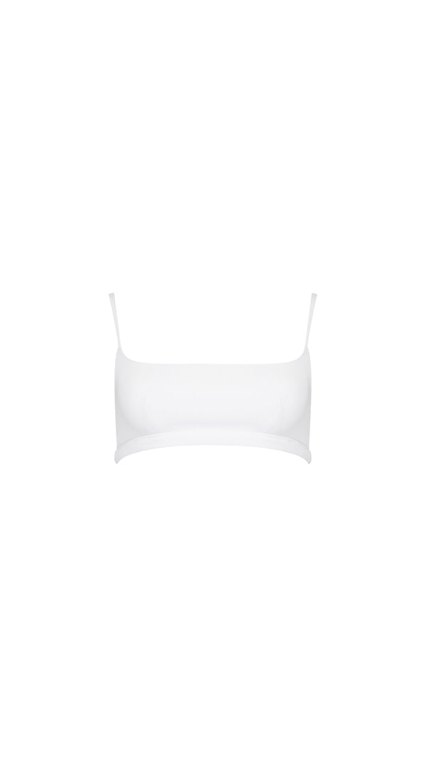 THE MIRAGE RIB TOP - MILKY WHITE