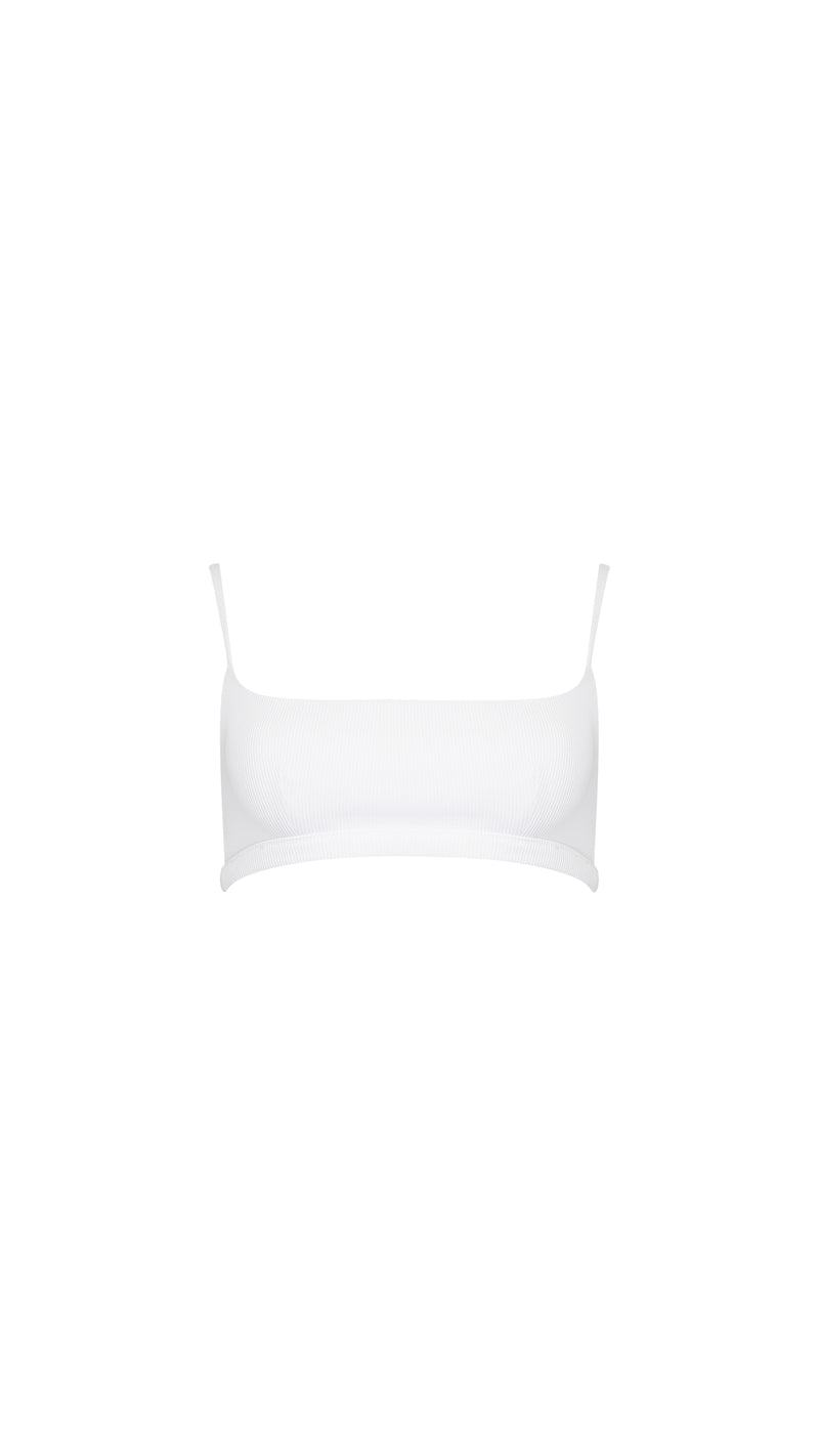 THE MIRAGE RIB TOP - MILKY WHITE