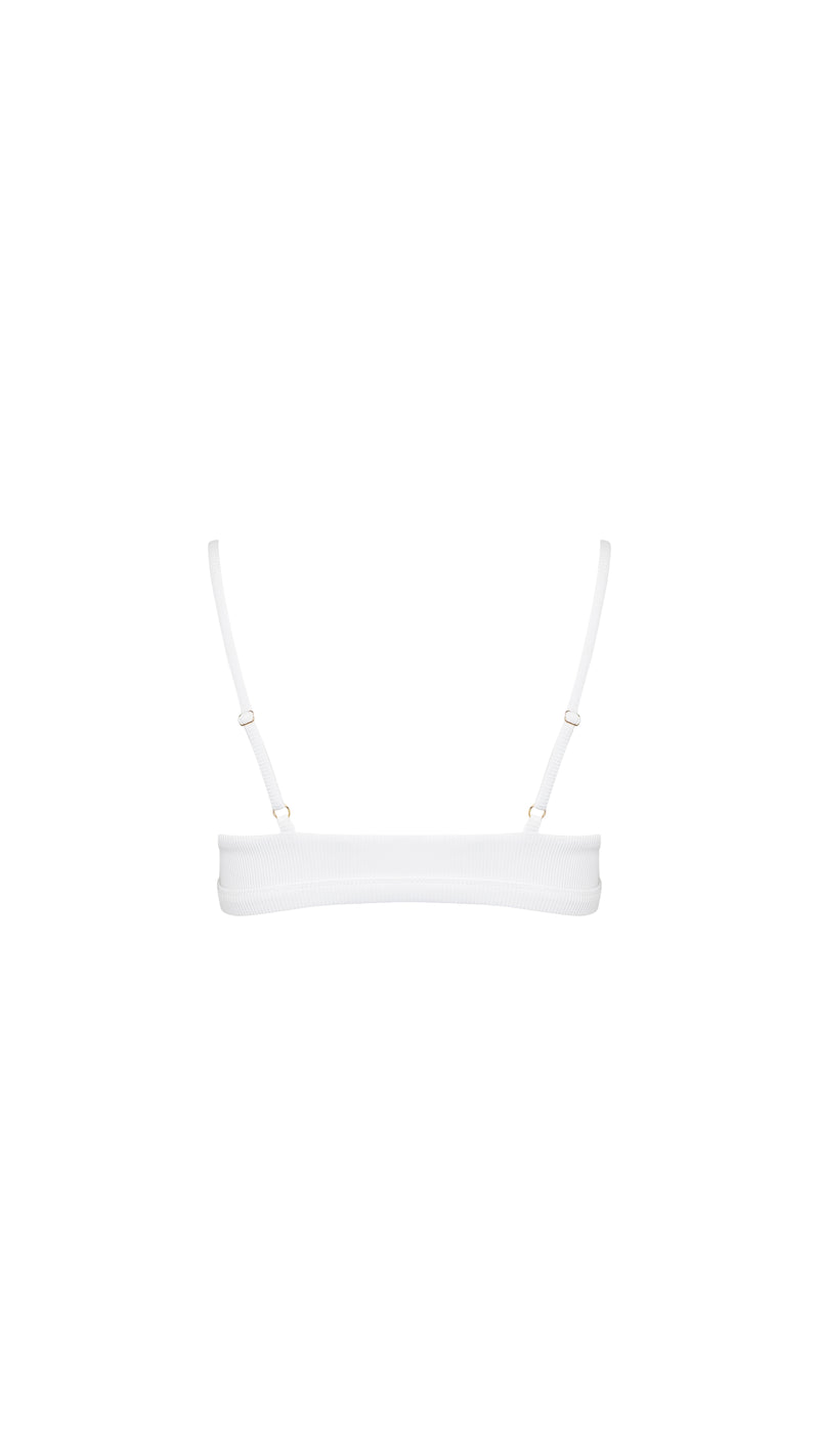 THE MIRAGE RIB TOP - MILKY WHITE