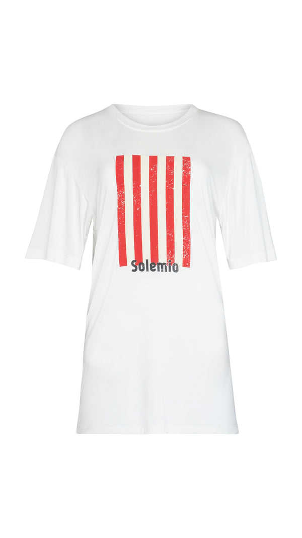 THE SOLEMIO T-SHIRT - RED STRIPES