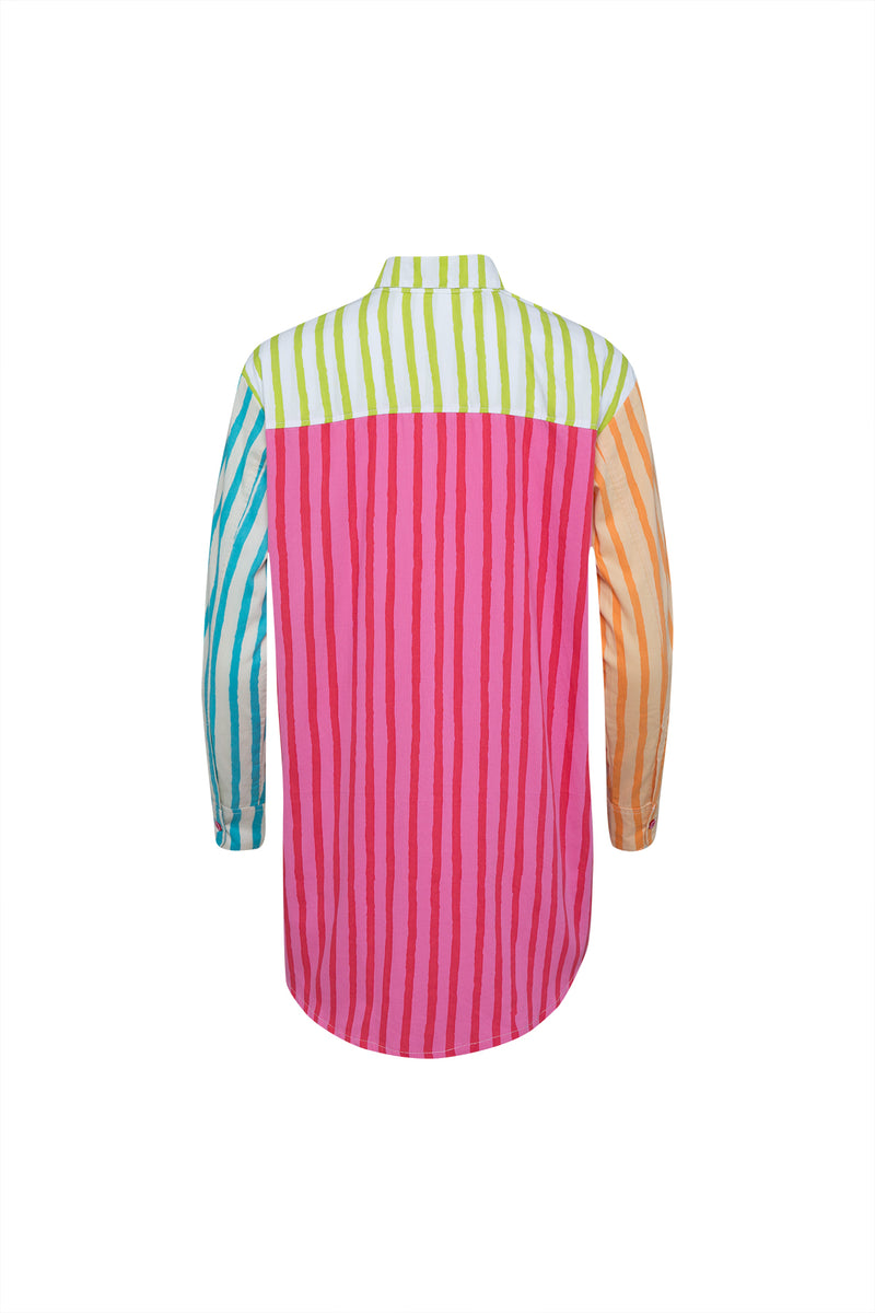 THE SUNNY SIDE UP SHIRT - MULTI COLOR STRIPES