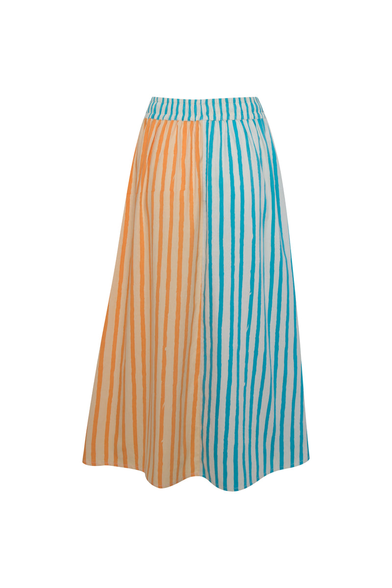 THE SUNNY SIDE UP SKIRT - MULTI COLOR STRIPES