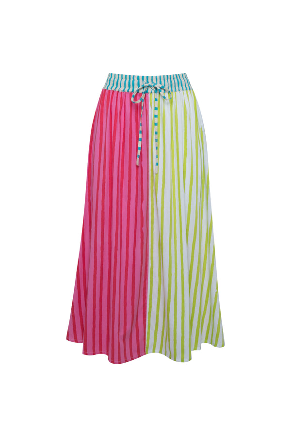 THE SUNNY SIDE UP SKIRT - MULTI COLOR STRIPES