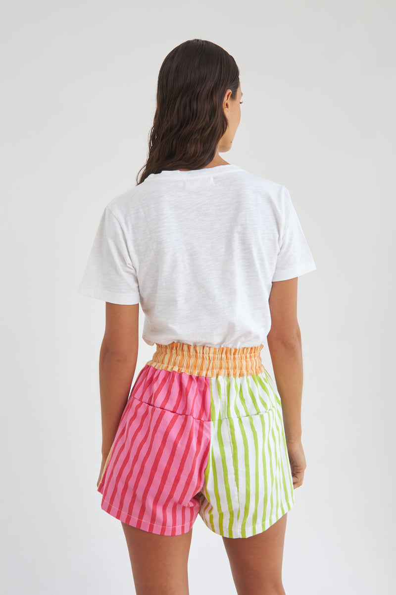 THE SUNNY SIDE UP SHORTS - MULTI COLOR STRIPES