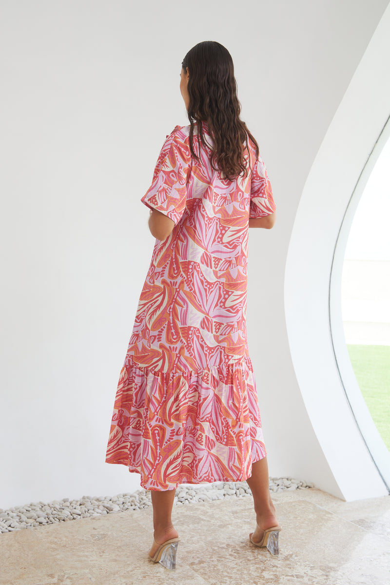 THE ELYSIAN MAXI DRESS - PARADISE PINK