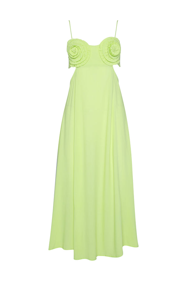 THE AMALFI ROSE DRESS - DAIQUIRI GREEN