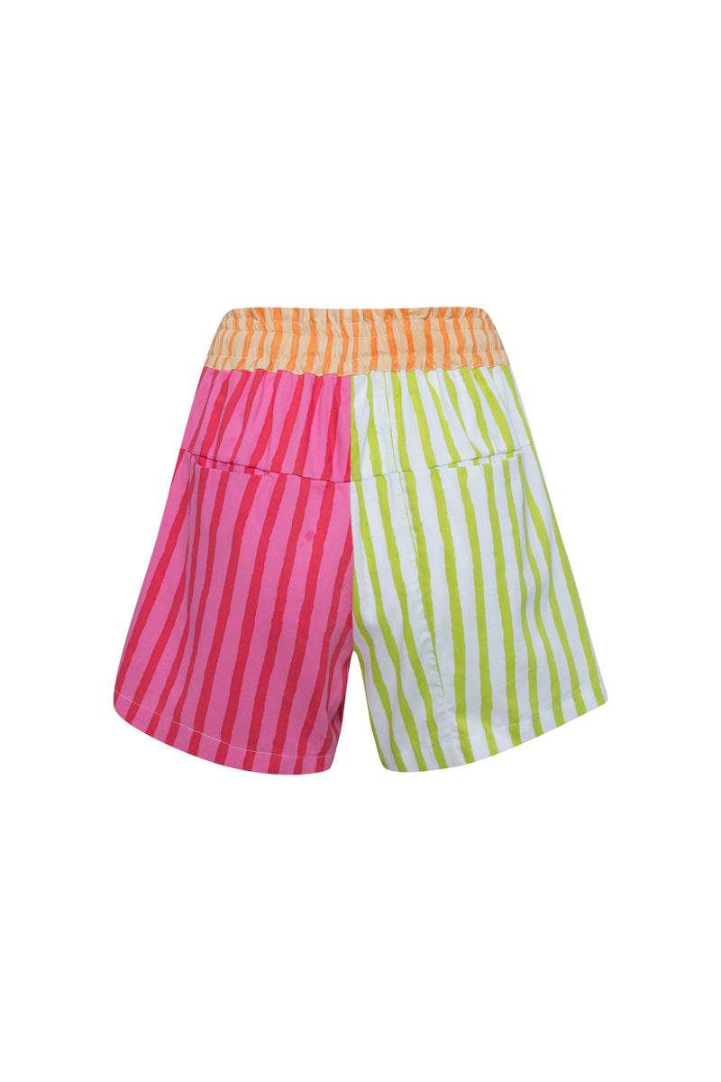 THE SUNNY SIDE UP SHORTS - MULTI COLOR STRIPES