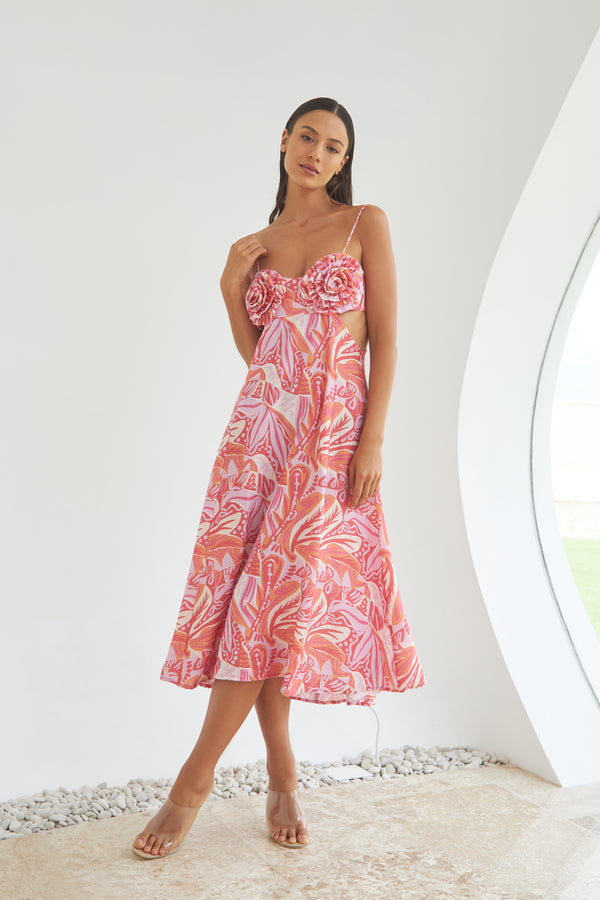 THE AMALFI ROSE DRESS - PARADISE PINK