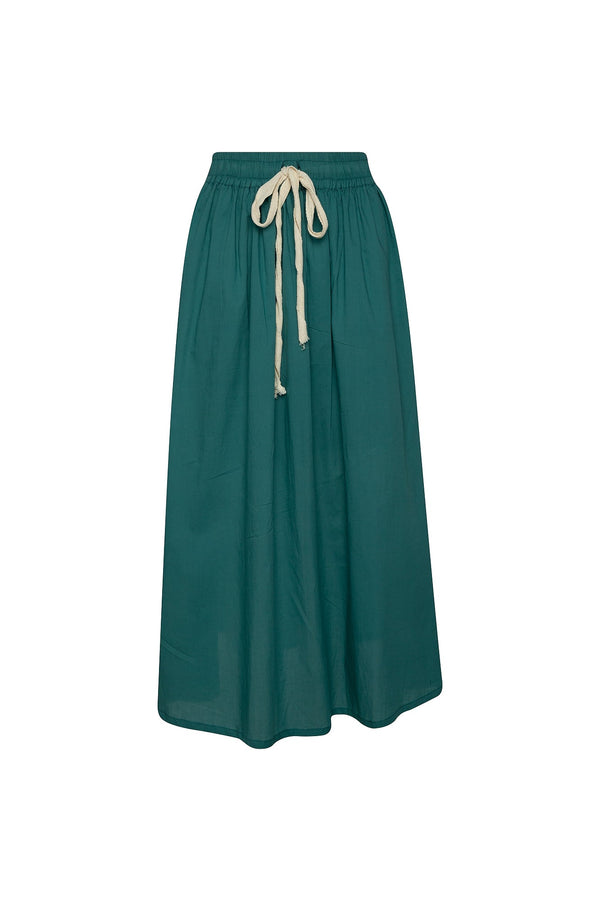 THE TULIE  DRAWSTRING SKIRT - DUSTY GREEN