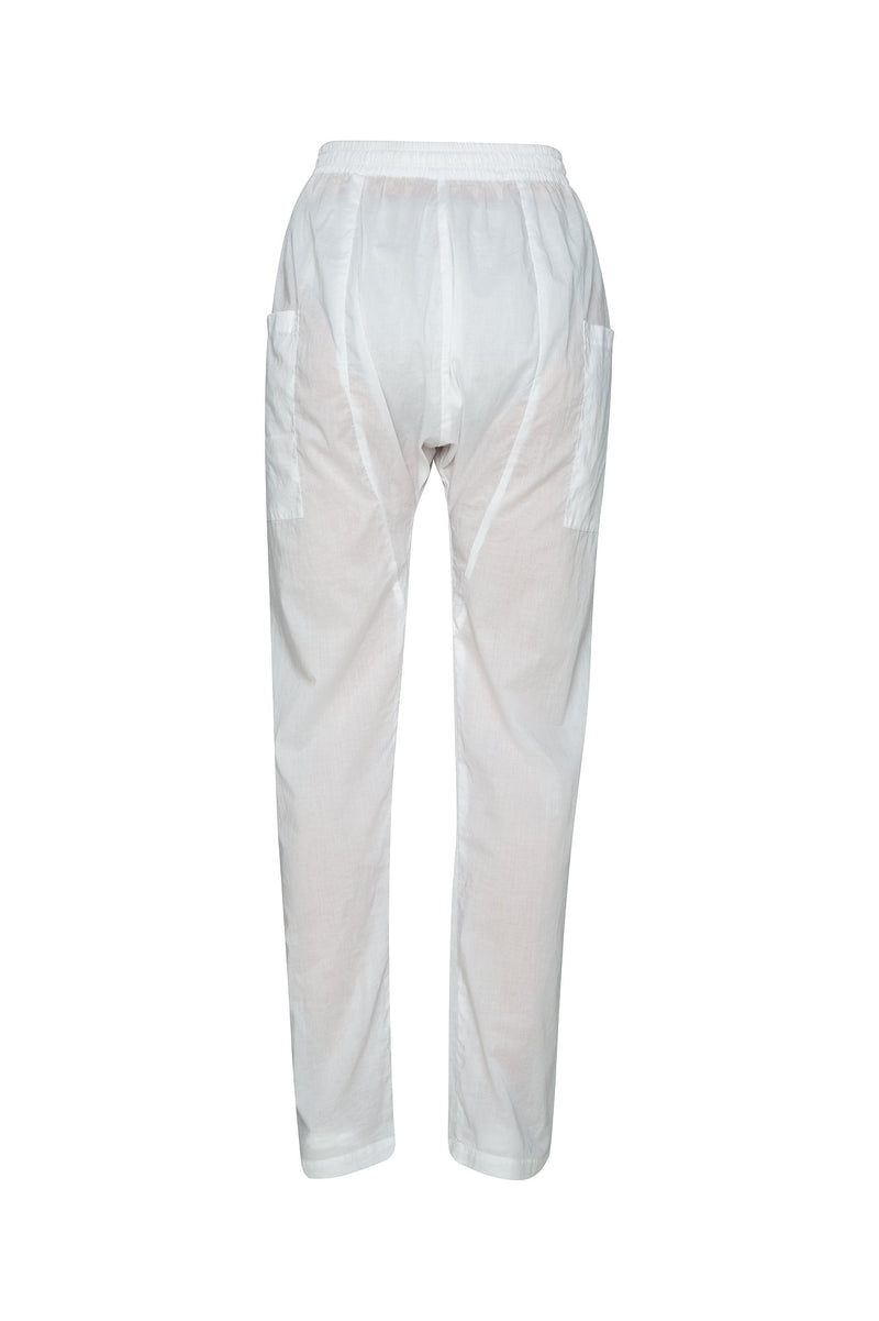 THE ELASTIC DRAWSTRING PANTS GHOST WHITE