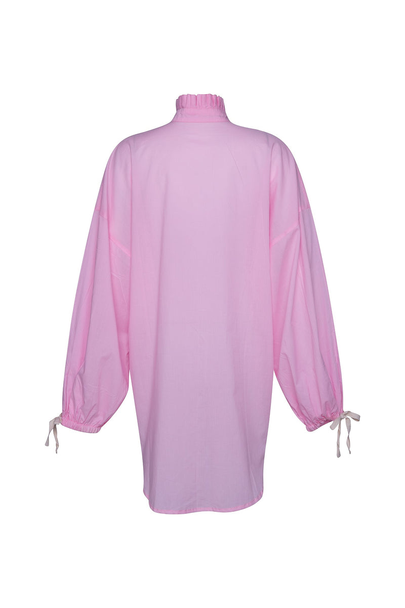 THE TUXEDO SHIRT/DRESS - PINK