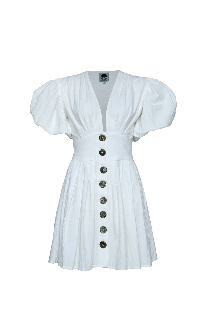 THE JAIME MINI DRESS - WHITE