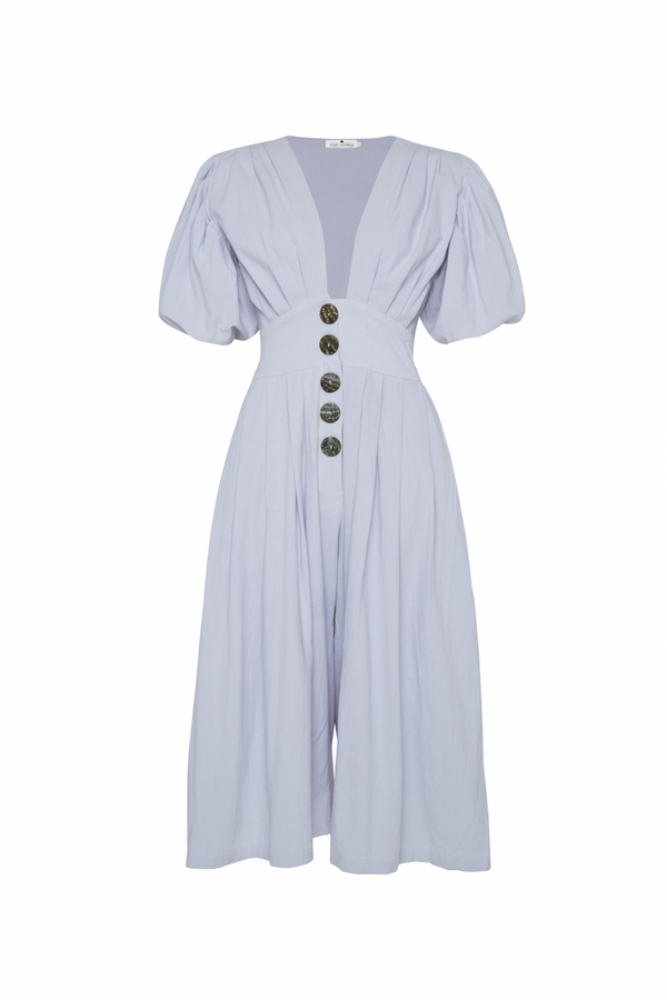 THE JAIME JUMPSUIT CULLOTES - LILAC / CHARCOAL BUTTON